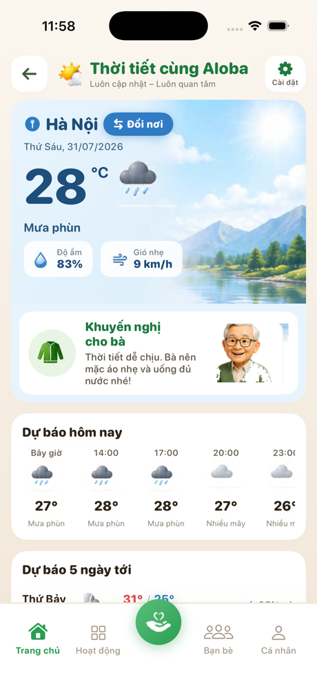 Aloba · Thời tiết nơi mình ở